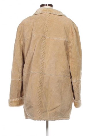 Δερμάτινο γυναικείο παλτό Unbranded, Μέγεθος XXL, Χρώμα  Μπέζ, Τιμή 142,99 €
