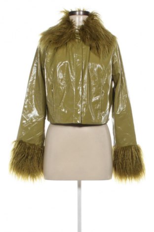 Damen Lederjacke H&M Divided, Größe M, Farbe Grün, Preis 40,99 €