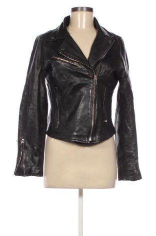 Geacă de piele pentru femei Stradivarius, Mărime M, Culoare Negru, Preț 335,99 Lei