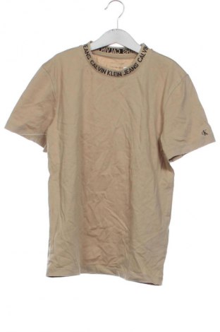 Tricou pentru copii Calvin Klein Jeans, Mărime 11-12y/ 152-158 cm, Culoare Bej, Preț 158,99 Lei