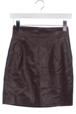 Lederrock H&M, Größe XS, Farbe Braun, Preis 10,00 €
