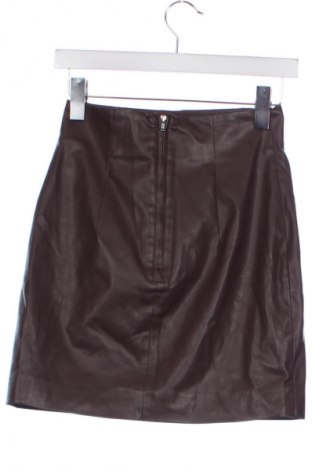 Lederrock H&M, Größe XS, Farbe Braun, Preis 10,00 €
