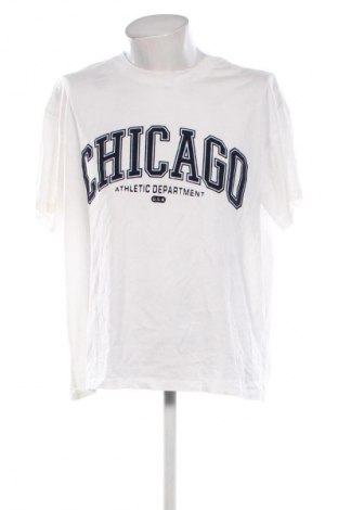 Męski T-shirt H&M, Rozmiar L, Kolor Biały, Cena 30,29 zł