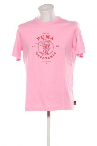 Męski T-shirt PUMA, Rozmiar M, Kolor Różowy, Cena 168,16 zł