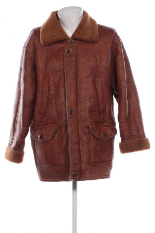 Geacă de piele pentru bărbati Unbranded, Mărime XL, Culoare Maro, Preț 197,99 Lei