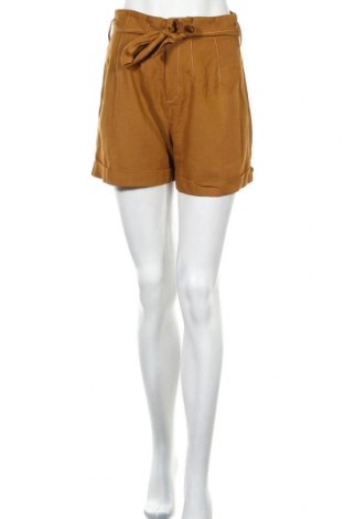 Дамски къс панталон Pull&Bear, Размер M, Цвят Кафяв, 55% лен, 45% вискоза, Цена 22,05 лв.
