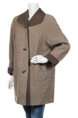 Дамско палто, Размер L, Цвят Кафяв, 70% вълна, 20% полиамид, 10% кашмир, Цена 33,08 лв.