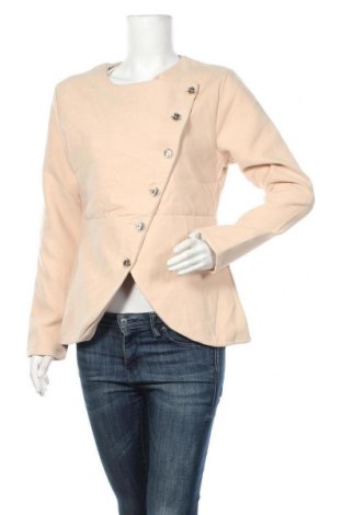 Γυναικείο παλτό Meaneor, Μέγεθος L, Χρώμα  Μπέζ, 95% πολυεστέρας, 5% ελαστάνη, Τιμή 8,18 €