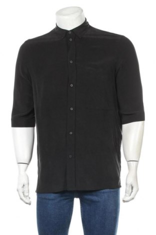 Мъжка риза COS, Размер S, Цвят Черен, Коприна, Цена 33,00 лв.