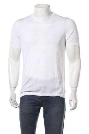 Мъжки пуловер S.Oliver, Размер M, Цвят Бял, 85% памук, 10% коприна, 5% лен, Цена 26,70 лв.