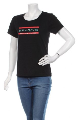 Damen T-Shirt Spyder, Größe M, Farbe Schwarz, 60% Baumwolle, 40% Polyester, Preis 29,82 €