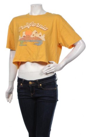 Γυναικείο t-shirt Hollister, Μέγεθος M, Χρώμα Κίτρινο, Βαμβάκι, Τιμή 12,25 €