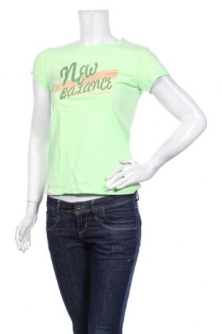 Γυναικείο t-shirt New Balance, Μέγεθος S, Χρώμα Πράσινο, Βαμβάκι, Τιμή 43,98 €