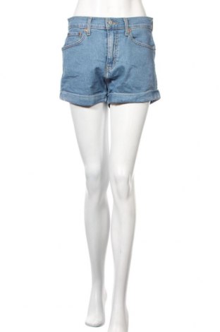 Дамски къс панталон A Line, Размер M, Цвят Син, 98% памук, 2% еластан, Цена 21,12 лв.