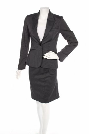 Damen Kostüm Mango, Größe S, Farbe Grau, 66% Polyester, 32% Baumwolle, 2% Elastan, Preis 38,97 €