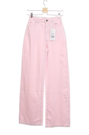 Pantaloni de femei Bershka, Mărime XS, Culoare Roz, Bumbac, Preț 124,74 Lei