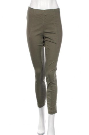Pantaloni de femei H&M, Mărime L, Culoare Verde, 71% bumbac, 26% poliester, 2% elastan, Preț 87,04 Lei