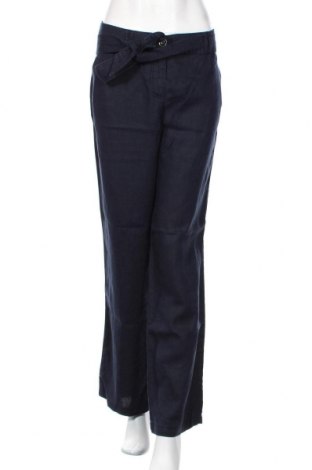 Дамски панталон Montego, Размер L, Цвят Син, 100% лен, Цена 35,00 лв.