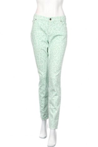 Дамски панталон Oui, Размер L, Цвят Зелен, 97% памук, 3% еластан, Цена 76,00 лв.