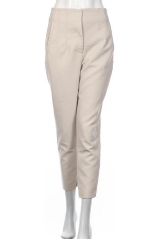 Дамски панталон Zara, Размер S, Цвят Екрю, 72% полиестер, 21% вискоза, 1% еластан, Цена 35,00 лв.