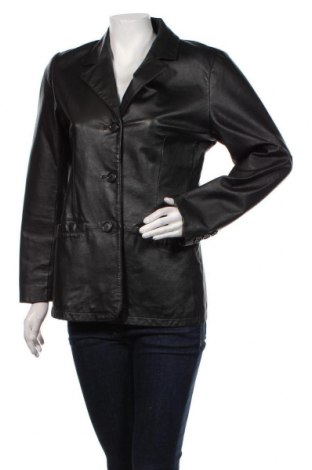 Дамско кожено сако KappAhl, Размер S, Цвят Черен, Естествена кожа, Цена 72,00 лв.