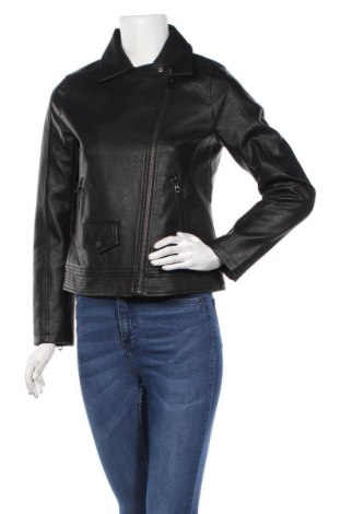 Дамско кожено яке Pepe Jeans, Размер S, Цвят Черен, Еко кожа, Цена 195,30 лв.