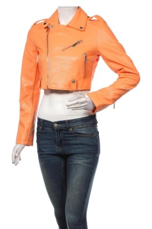 Дамско кожено яке Silvian Heach, Размер XS, Цвят Оранжев, Еко кожа, Цена 150,15 лв.