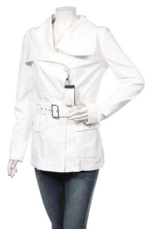 Дамски шлифер Armani Jeans, Размер L, Цвят Бял, 98% памук, 2% еластан, Цена 328,07 лв.