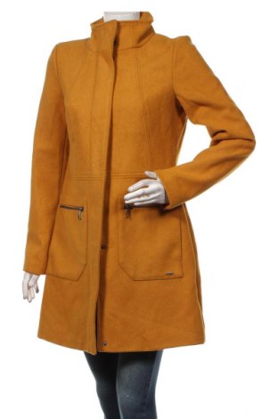 Дамско палто Tom Tailor, Размер M, Цвят Жълт, 61% полиестер, 17% вискоза, 11% вълна, 4% полиамид, 4% полиакрил, 3% памук, Цена 174,30 лв.