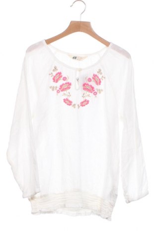 Dziecięca bluzka H&M, Rozmiar 15-18y/ 170-176 cm, Kolor Biały, 100% bawełna, Cena 70,37 zł