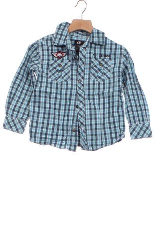 Детска риза H&M, Размер 2-3y/ 98-104 см, Цвят Син, Памук, Цена 22,00 лв.