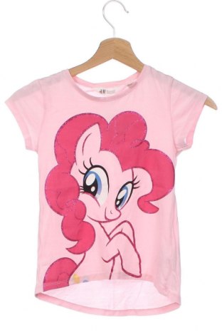 Dziecięcy T-shirt H&M, Rozmiar 6-7y/ 122-128 cm, Kolor Różowy, 100% bawełna, Cena 57,57 zł