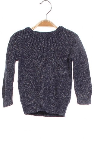 Детски пуловер Zeeman, Размер 9-12m/ 74-80 см, Цвят Син, 91% памук, 9% метални нишки, Цена 13,39 лв.
