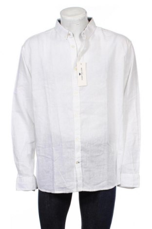 Ανδρικό πουκάμισο Tom Tailor, Μέγεθος 3XL, Χρώμα Λευκό, 55% λινό, 45% βαμβάκι, Τιμή 26,68 €