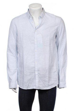 Мъжка риза Tom Tailor, Размер L, Цвят Син, 45% памук, 55% лен, Цена 27,60 лв.