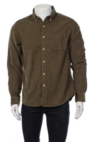 Мъжка риза Urban Classics, Размер M, Цвят Зелен, Памук, Цена 48,00 лв.