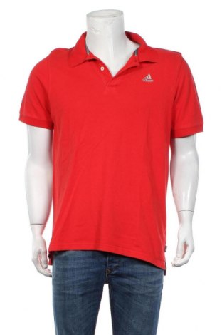 Мъжка тениска Adidas, Размер L, Цвят Червен, 100% памук, Цена 28,00 лв.