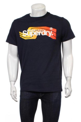 Мъжка тениска Superdry, Размер XL, Цвят Син, Памук, Цена 48,95 лв.