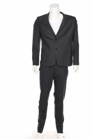 Мъжки костюм De Fursac, Размер M, Цвят Сив, 98% вълна, 2% еластан, Цена 206,82 лв.