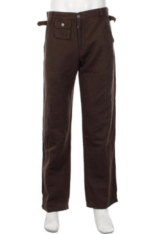 Мъжки панталон Alberto, Размер L, Цвят Кафяв, 60% лен, 40% памук, Цена 66,00 лв.