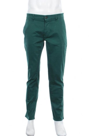 Męskie spodnie BOSS, Rozmiar L, Kolor Zielony, 97% bawełna, 3% elastyna, Cena 285,87 zł