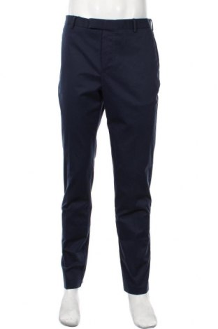 Pantaloni de bărbați Charles Tyrwhitt, Mărime L, Culoare Albastru, 95% bumbac, 5% elastan, Preț 72,37 Lei