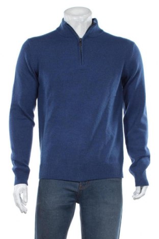 Мъжки пуловер Hackett, Размер M, Цвят Син, Вълна, Цена 299,25 лв.