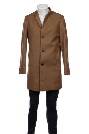 Męski płaszcz Premium By Jack & Jones, Rozmiar M, Kolor Beżowy, 85% poliester, 15% wiskoza, Cena 417,81 zł