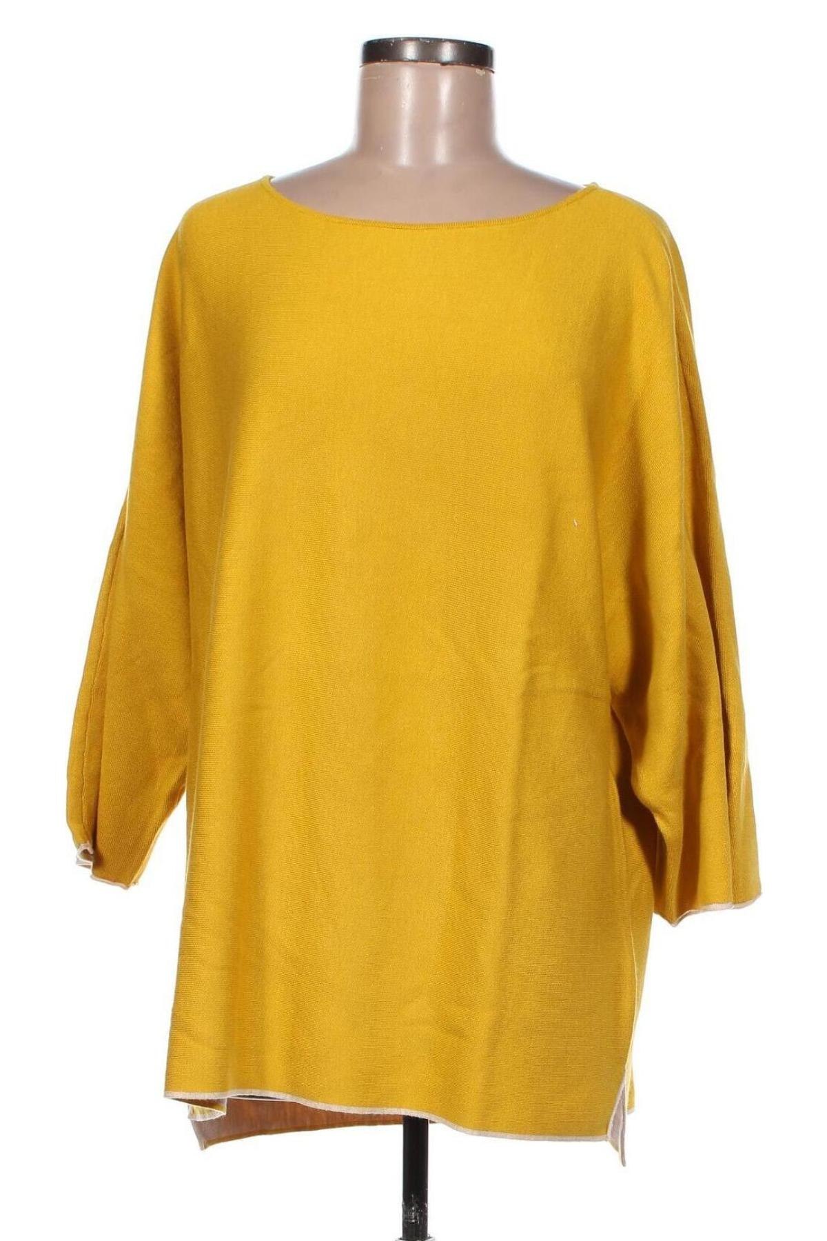 Дамски пуловер Tom Tailor, Размер XL, Цвят Жълт, 60% вискоза, 20% полиамид, 20% памук, Цена 62,30 лв.