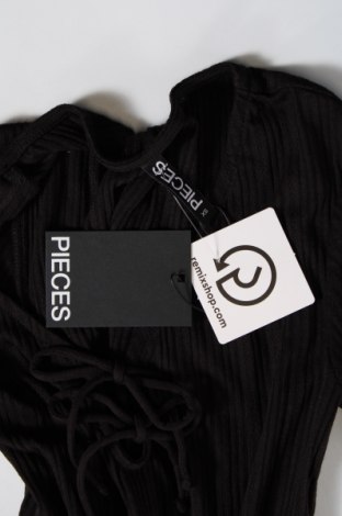 Γυναικεία μπλούζα Pieces, Μέγεθος XS, Χρώμα Μαύρο, Τιμή 6,80 €