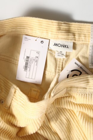 Pantaloni de velvet de femei Monki, Mărime XXL, Culoare Galben, Preț 38,68 Lei