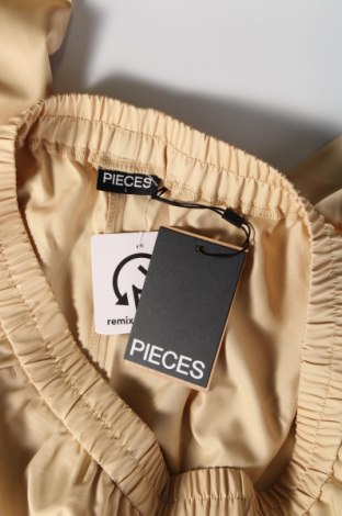 Γυναικείο παντελόνι Pieces, Μέγεθος L, Χρώμα  Μπέζ, Τιμή 6,96 €
