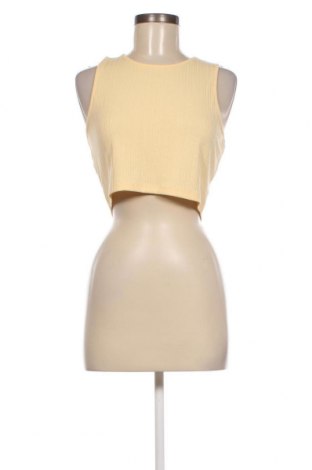 Γυναικείο αμάνικο μπλουζάκι Monki, Μέγεθος L, Χρώμα Κίτρινο, Τιμή 3,33 €