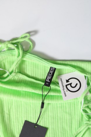 Damska koszulka na ramiączkach Pieces, Rozmiar XS, Kolor Zielony, Cena 15,83 zł